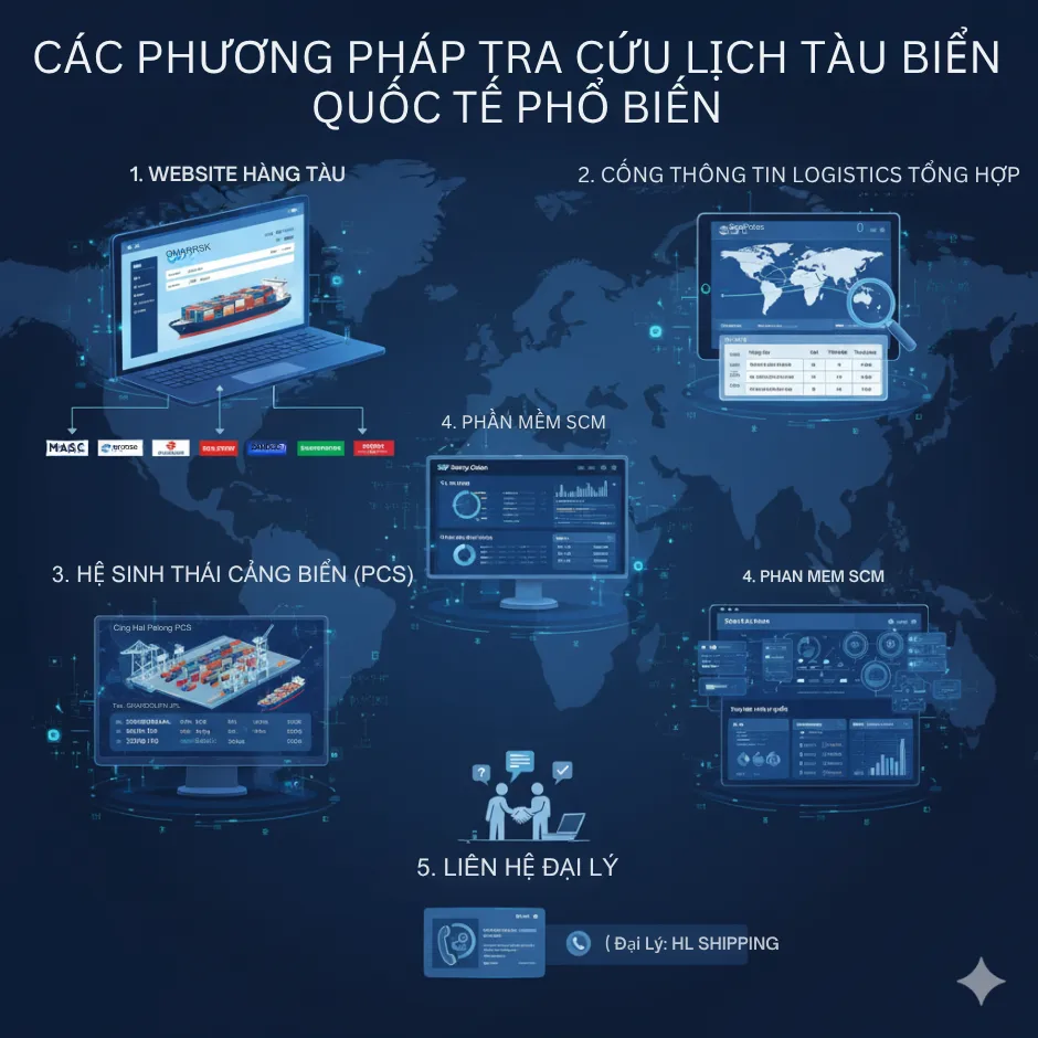 Các Phương Pháp Tra Cứu Lịch Tàu Biển Quốc Tế Phổ Biến